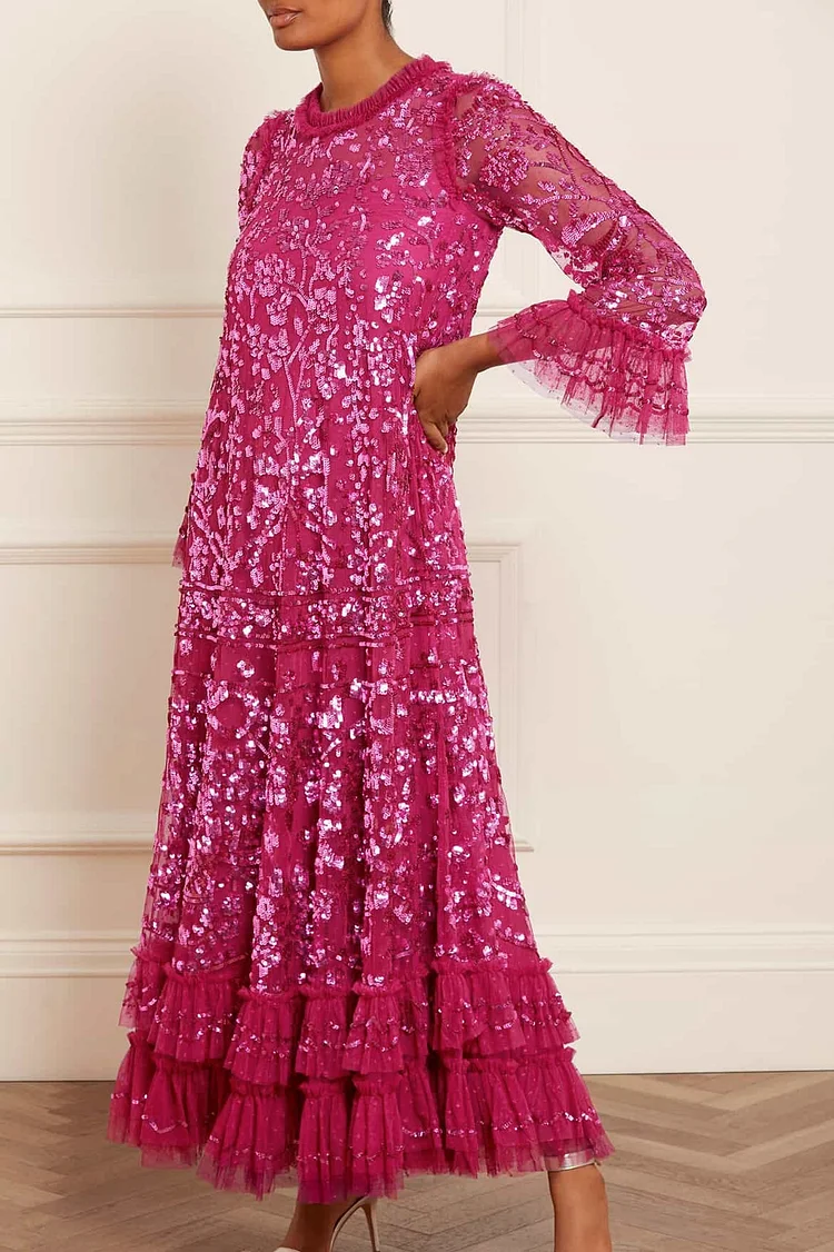 Long Sleeve Ankle Gown
