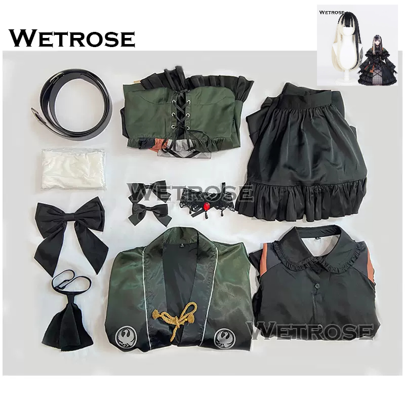 [Wetrosse] In Stock Juufuutei Raden 儒烏風亭らでん Hololive Vtuber Cosplay Costume Wig Full Set