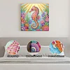 (25x25cm)DIY Seahorse Framed Handmade Pearl Painting Art Craft Kit Living Home Decor