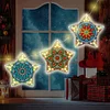 3pcs/set 5D DIY Diamond Painting Christmas Tree LED Star Hanging Lights