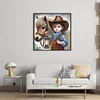 Boy And Pony-11CT Stamped Cross Stitch 40*40cm/15.75*15.75in
