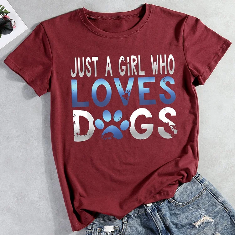 Just A Girl Who Love Dogs T-Shirt-013017-CB