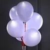 10 Pack | 12" White Latex LED Light Up Balloons