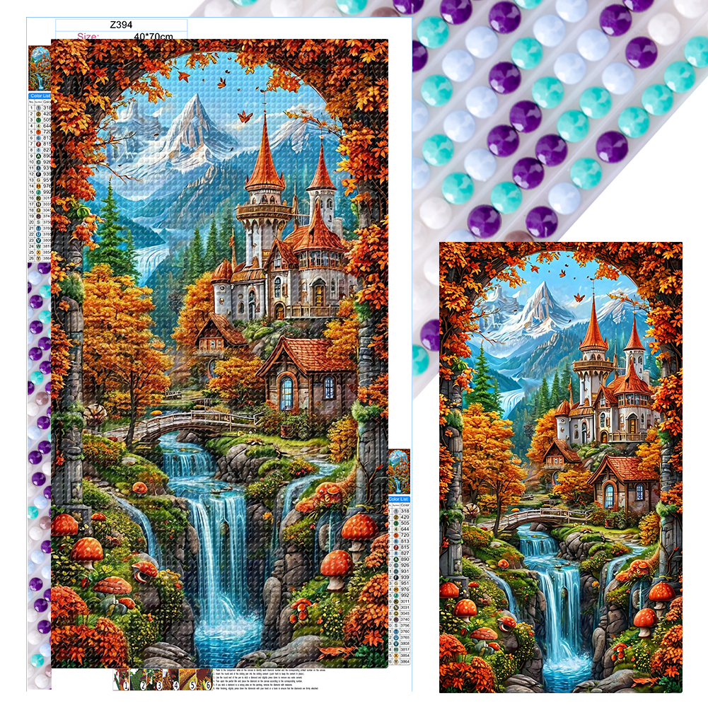 Castle Scenery 40*70cm(canvas) full round drill diamond painting
