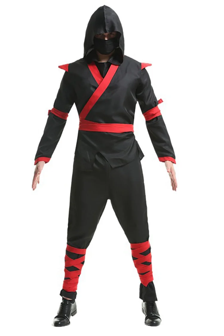 Colorblock Ninja Cosplay Halloween Costume Set