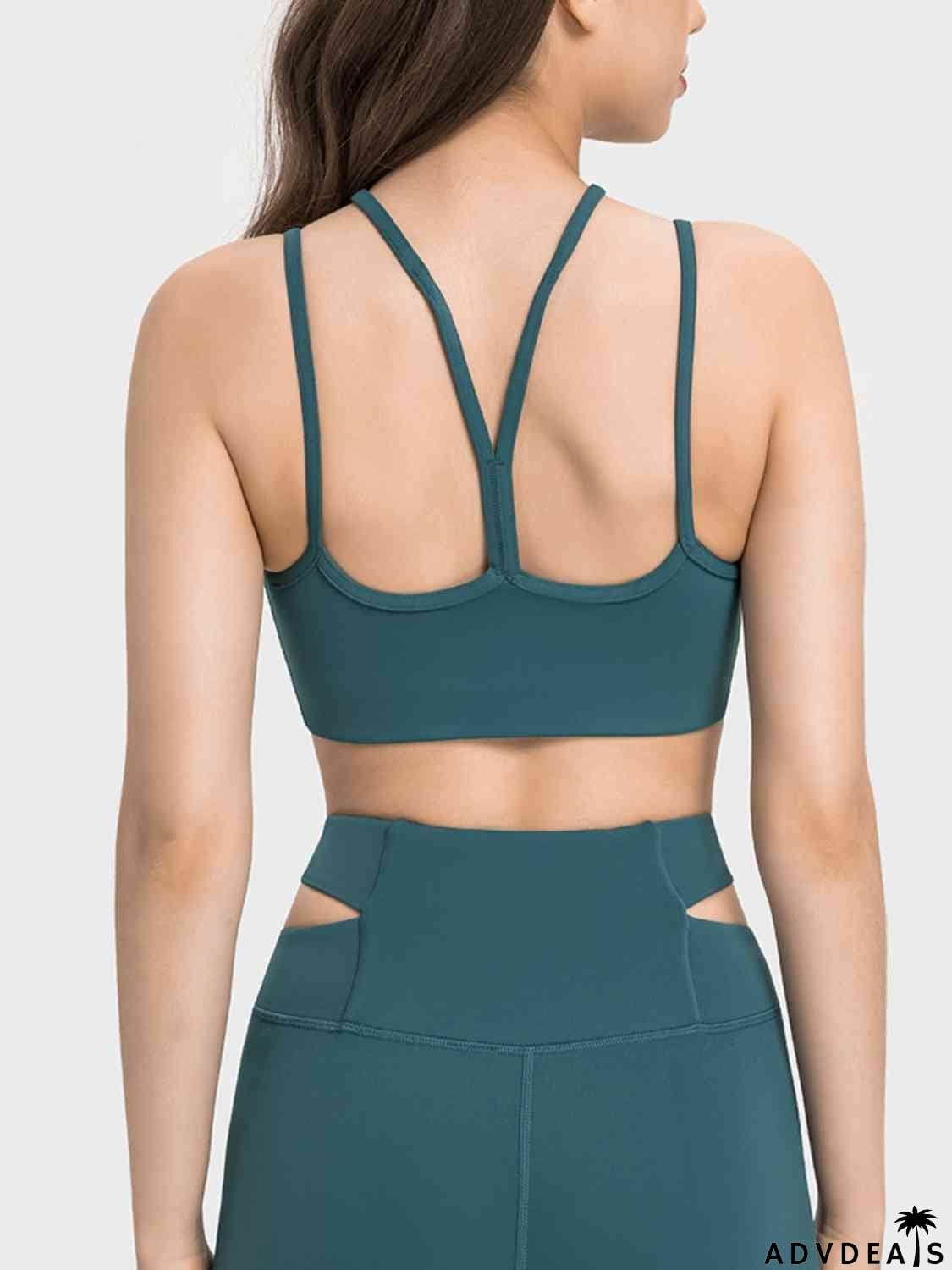 Double-Strap Cropped Sports Cami