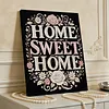 DIY Pearl Painting Home Sweet Home for Home Wall Decor with Frame(30x40cm)