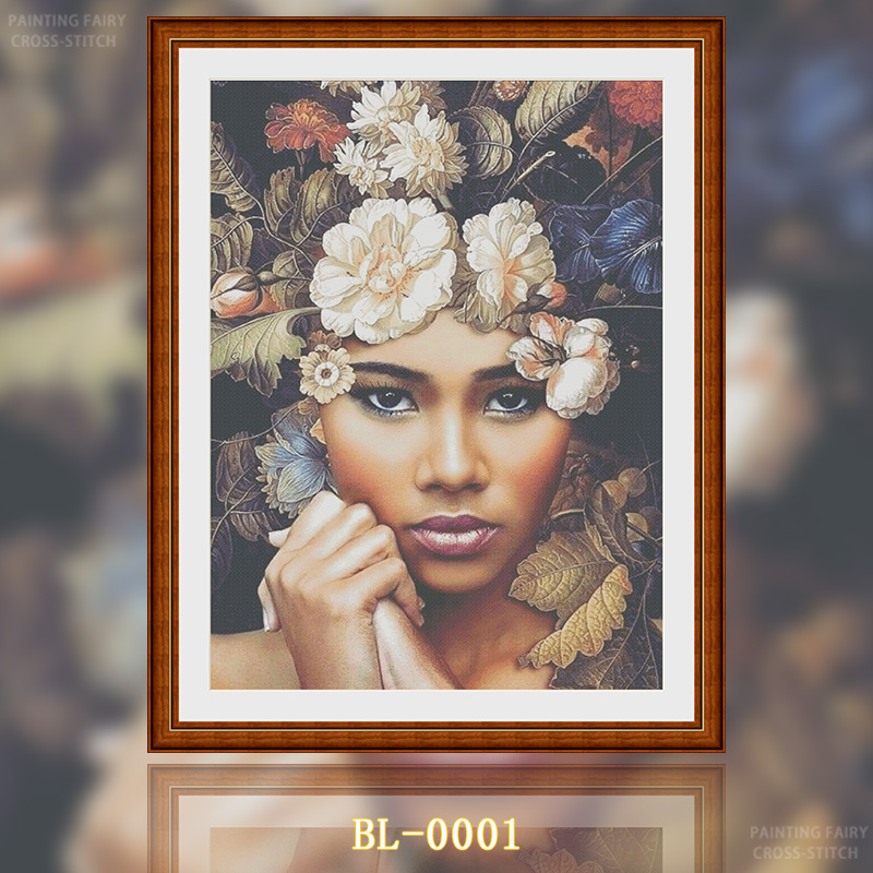 [BL-0001 Woman]  Painting Fairy Cross Stitch