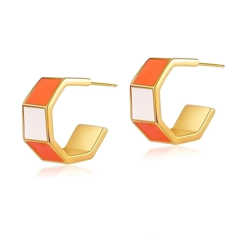 1 Pair Retro Sweet Triangle Devil’s Eye Heart Shape Enamel Plating Inlay Copper Zircon 18k Gold Plated Ear Studs