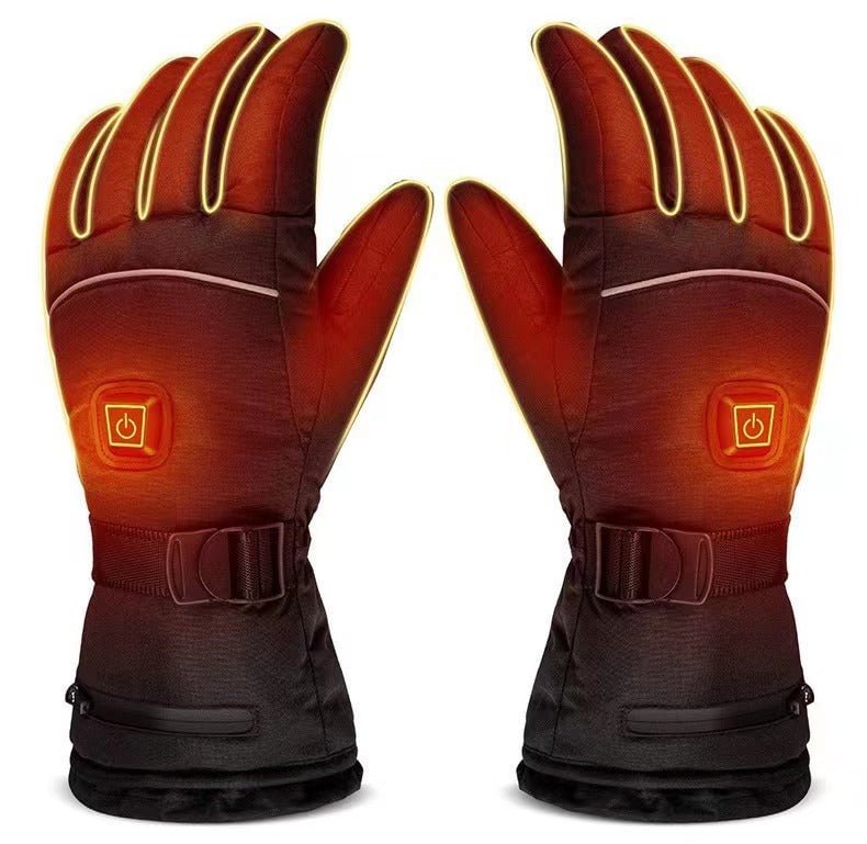 Heated Gloves, Electric Heated Gloves, Waterproof/ Snowproof Rechargeable Heated Cycle Gloves for Men and Women