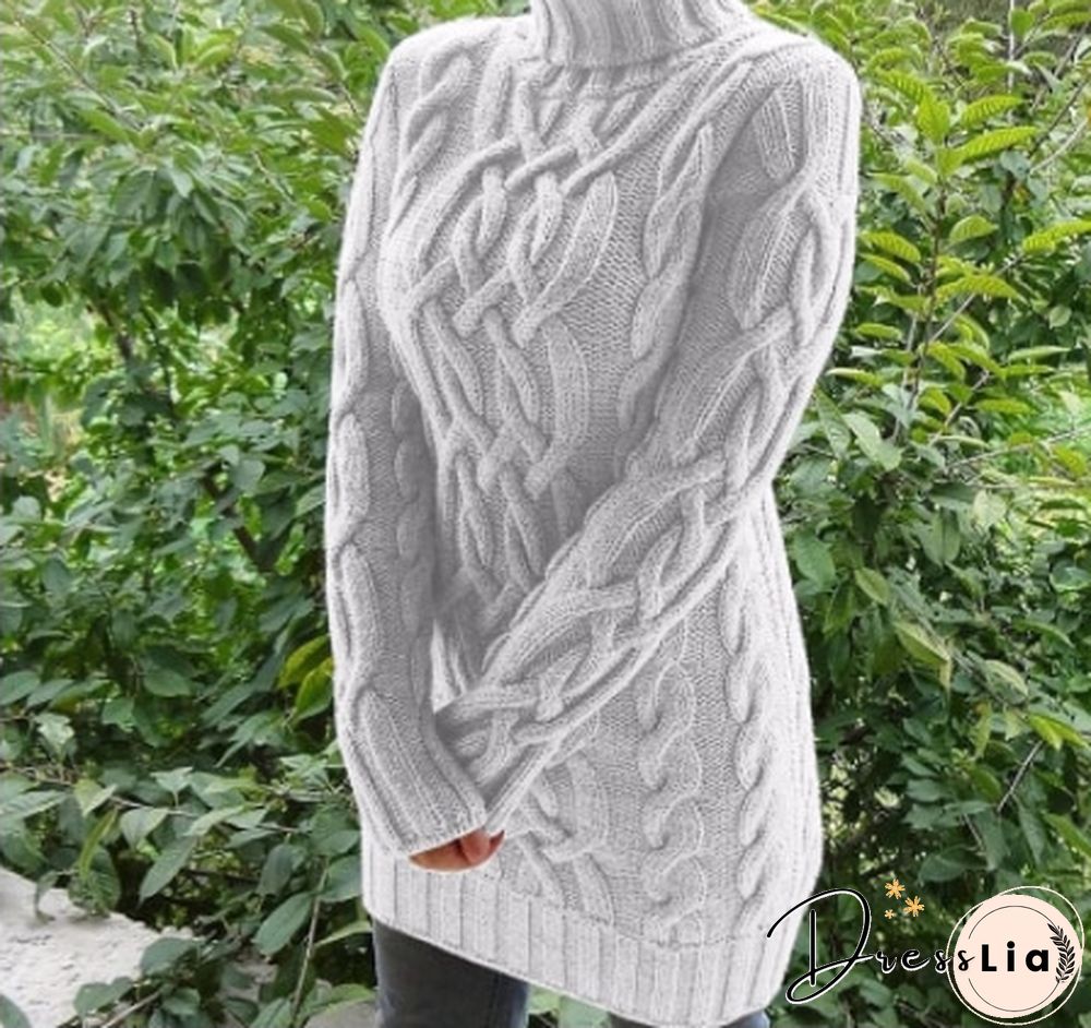 Turtleneck Warm Womens Sweater Clothing Length Sleeve Style Sleeve Length(cm) Decoration Thickness Closure Type Material Pattern