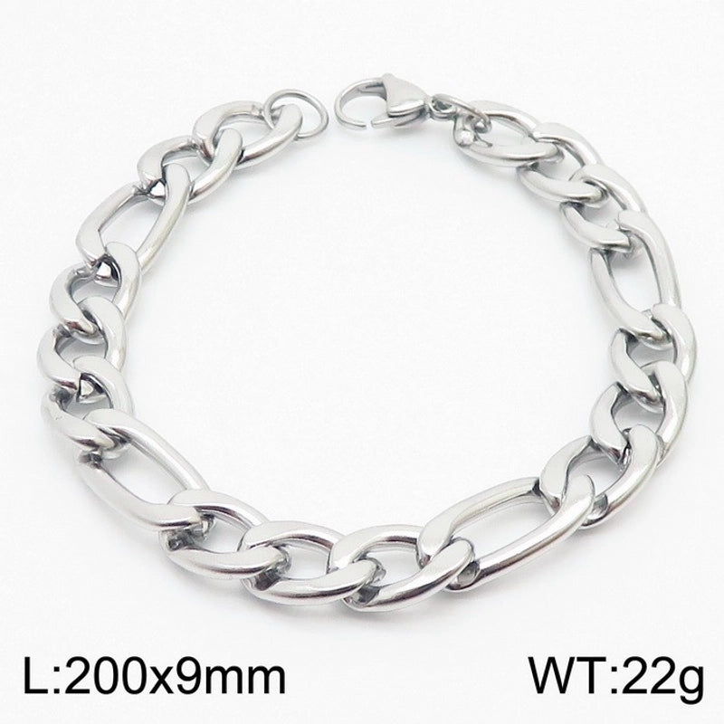 Hip-hop Solid Color Stainless Steel Plating Bracelets 1 Piece