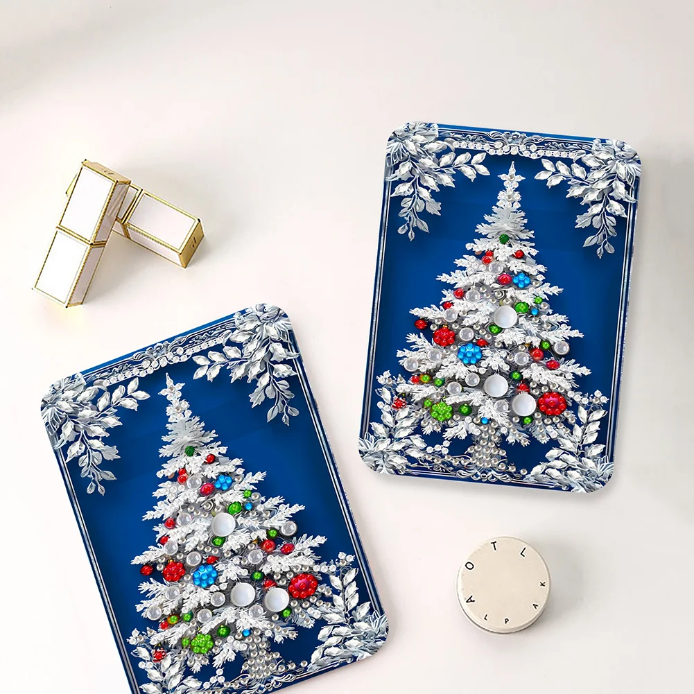 DIY Diamond Art Shiny Crystal Mirror Lightweight Standing Mirror(Christmas Tree)