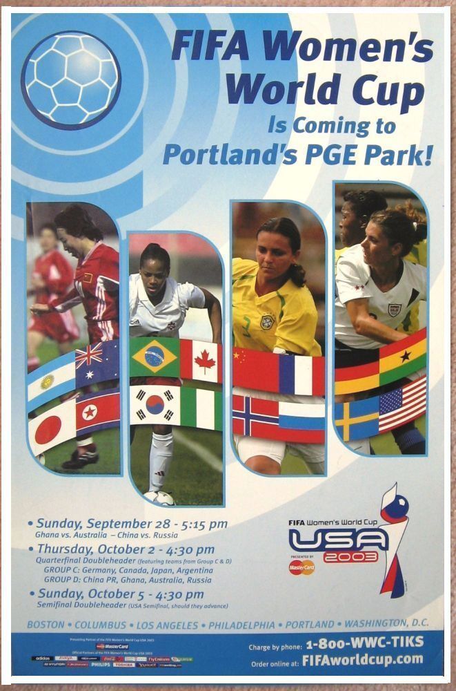 SOCCER 2003 FIFA Women’s World Cup POSTER Portland Oregon SHANNON MACMILLAN