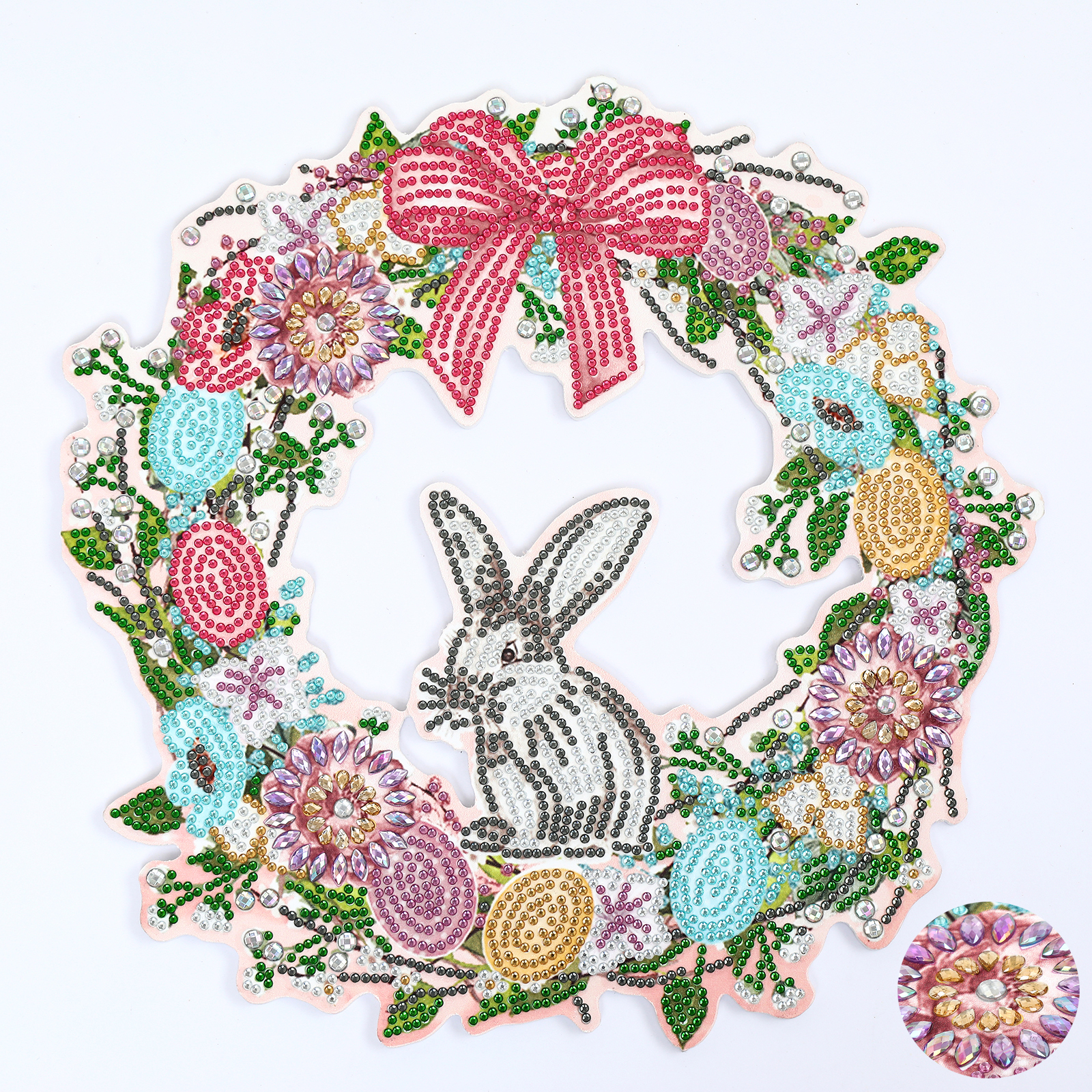 

Easter Rabbit Wreath - 5D DIY Craft Decoration - 30*30CM, 501 Original