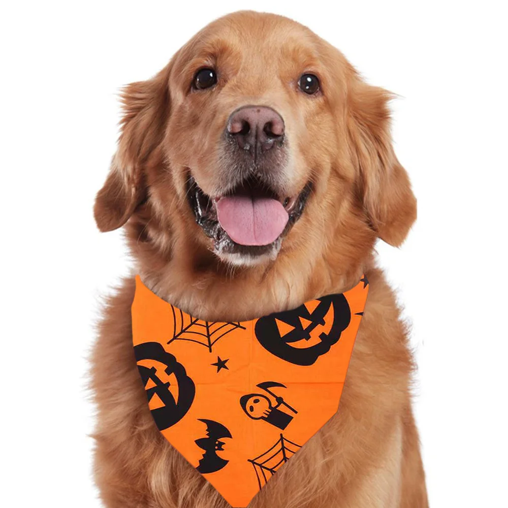 Halloween printed round neck parent-child pajamas set (with Pet Dog Clothes)