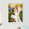 >SALE<5D DIY Round Drill Diamond Painting Girl Cat Cross Stitch Embroidery Mosaic