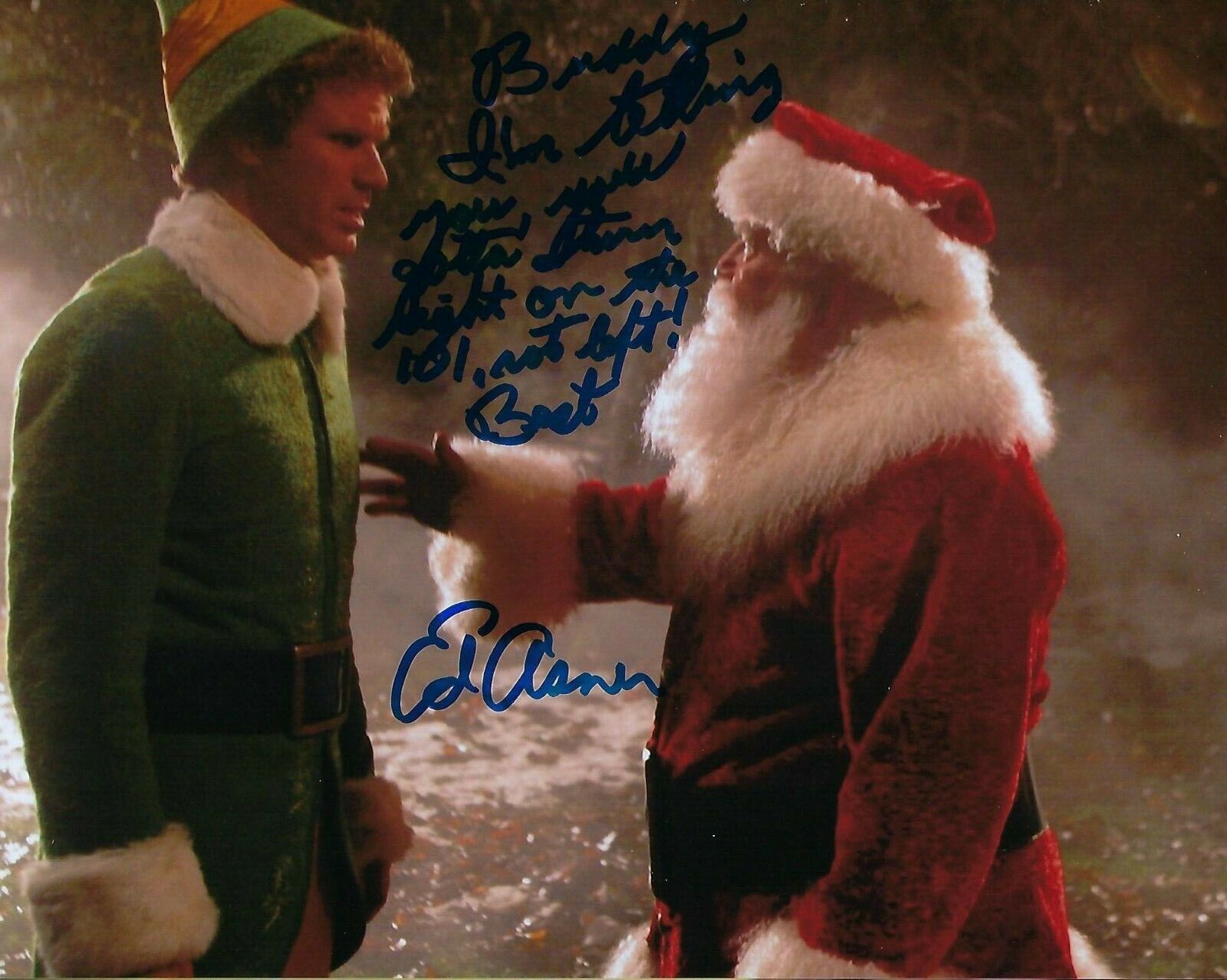 GFA Elf Santa Movie Star * ED ASNER * Signed 8x10 Photo Poster painting E7 COA