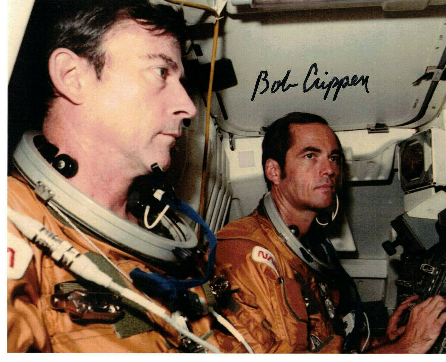 Bob Crippen Signed 8x10 Photo Poster painting Autograph, NASA, Astronaut, Flight w/ John Young