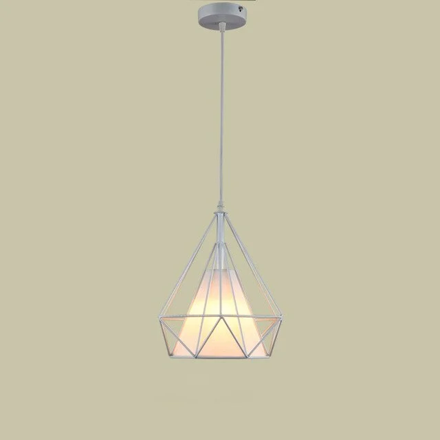 Nordic LED Diamond Pendant Light Colorful Lamp Shade E27 Creative Bar Tea Restaurant Lighting Attic Lights Spider Light Lamps