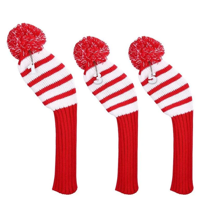 3 PCS/Set Golf Wooden Club Knitted Cover