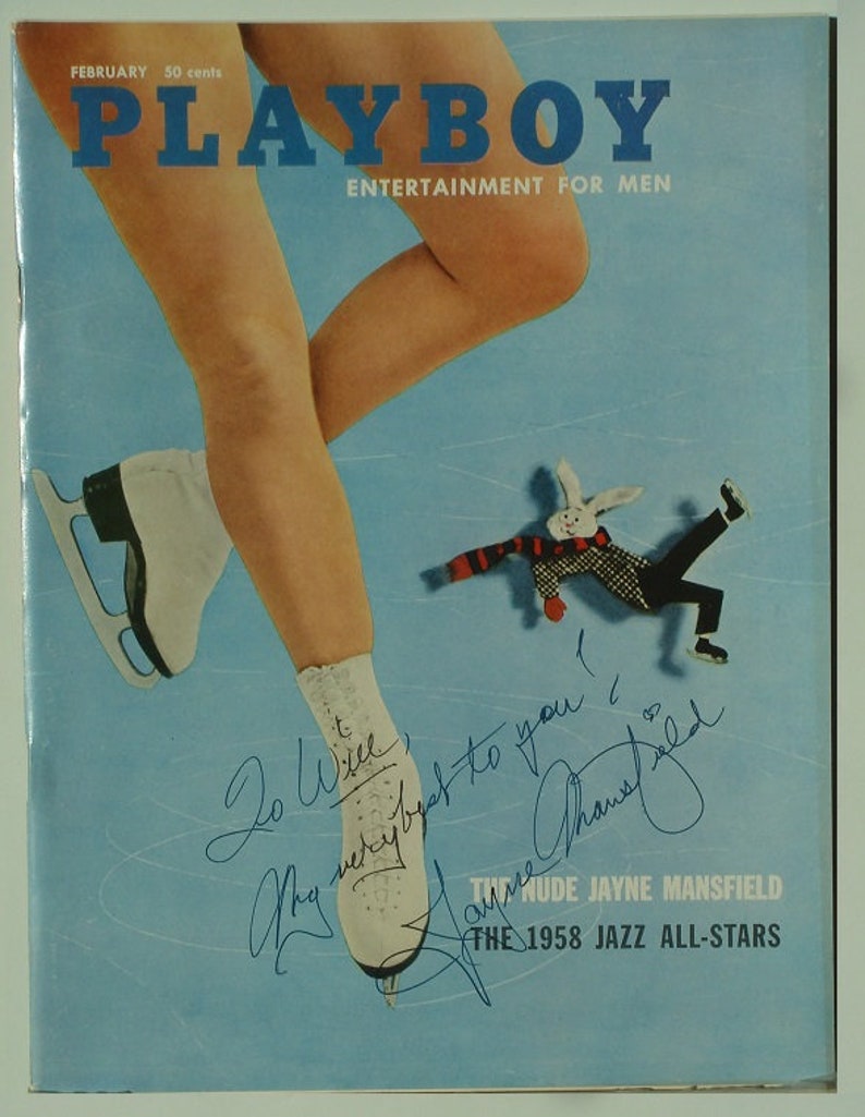 JAYNE MANSFIELD Signed PLAYBOY Magazine Feb. 1958 wcoa