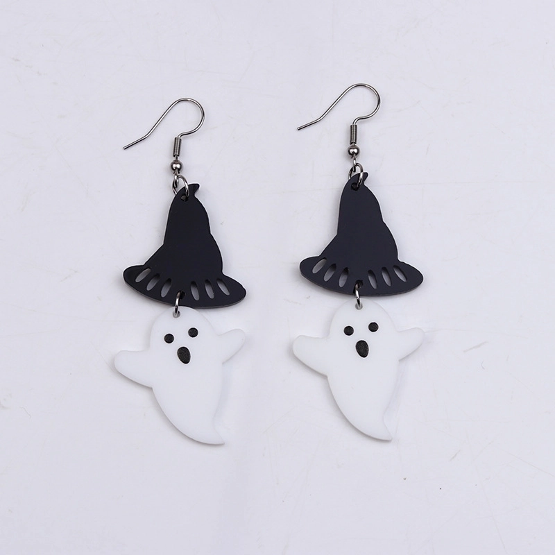 Funny Blade Skull Arylic Drop Earrings
