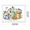 Bird And Kettle - 14CT Stamped Cross Stitch 34*26cm/13.39*10.24in