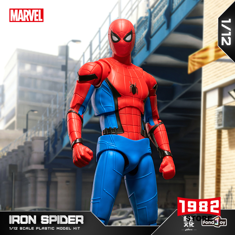 Pro-order FondJoy Official MV24208 Marvel 1/12 Classic Red-Blue Spider-Man, 6.1in Assembled Poseable Action Figure