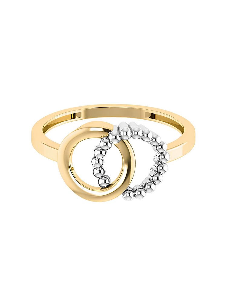 For Daughter - S925 Mother & Daughter Forever Linked Forever Loved Double Circle Bead Ring
