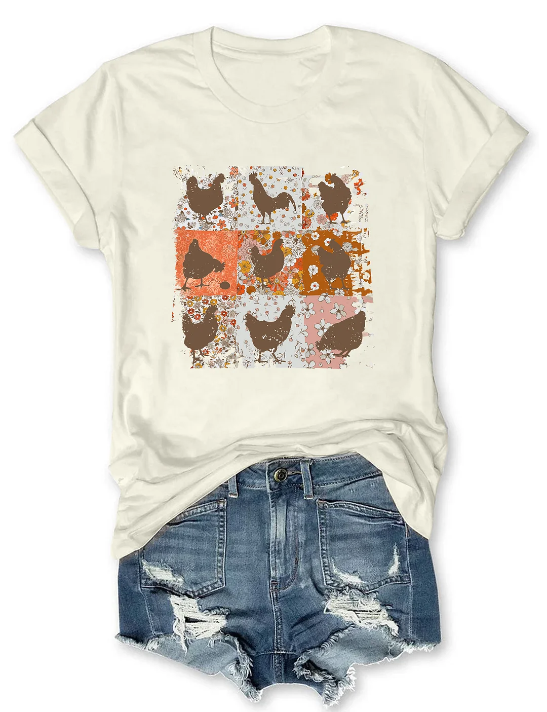 Retro Chickens T-shirt