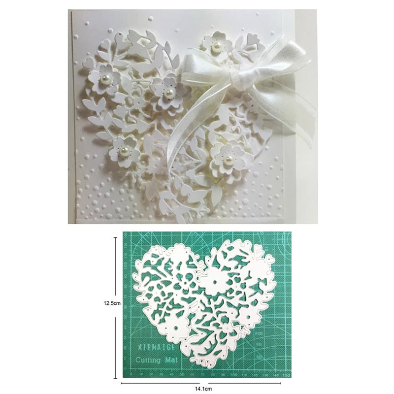 2021 New Craft Dies Heart Frame Metal Cutting Dies Cut Die Mold Decoration Scrapbook Dies Knife Mould Blade Punch Stencils Dies