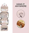 Portable Toiletry Bag Water-resistant Makeup Cosmetic Travel Bag Organizer with Hanging Hook