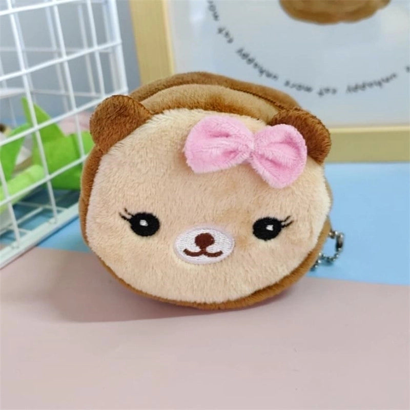Cute Small Three-dimensional Cartoon Zipper Plush Change Purse
