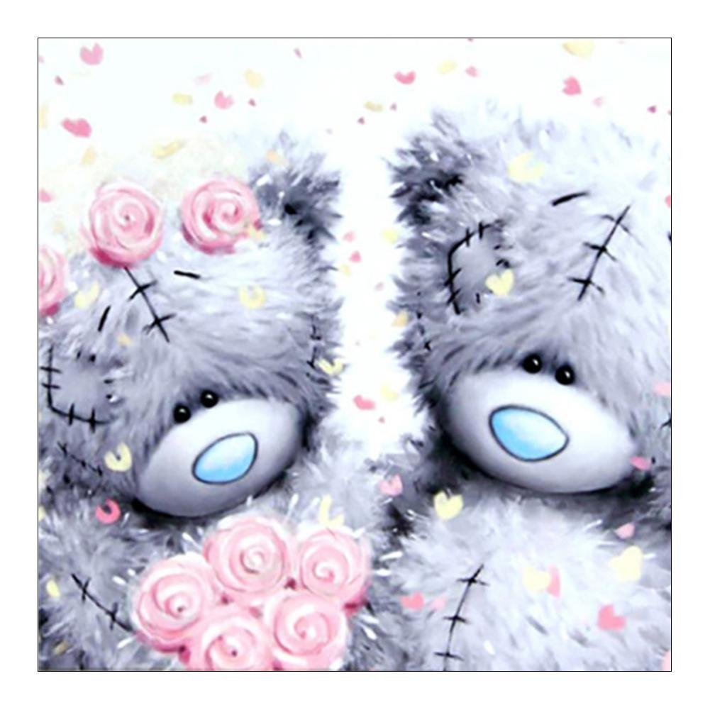 

30*30CM - 2 Bears - Round Drill Diamond Painting, 501 Original