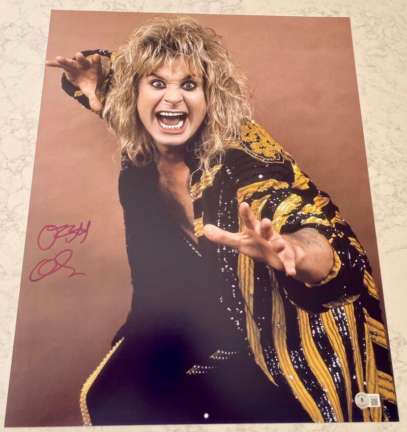 OZZY OSBOURNE SIGNED AUTOGRAPH 16X20 Photo Poster painting PRINCE OF DARKNESS ROCK LEGEND RARE C