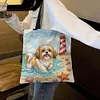 Shih Tzu-11CT DIY Stamped Cross Stitch Shopping Bag 40*40cm