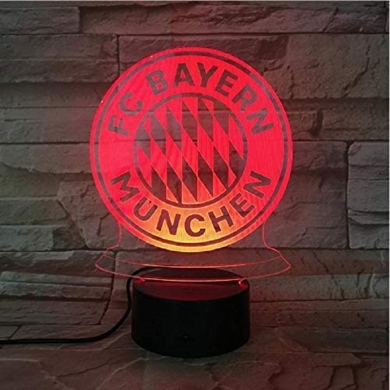 

3D night light Bayern logo creative colorful led table lamp, 501 Original