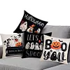 4 Set Happy Halloween Farmhouse Pillows Halloween Party Pillow Decorative Covers