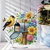 Acrylique fleur oiseau bo&icirc;te aux lettres-bricolage ornement