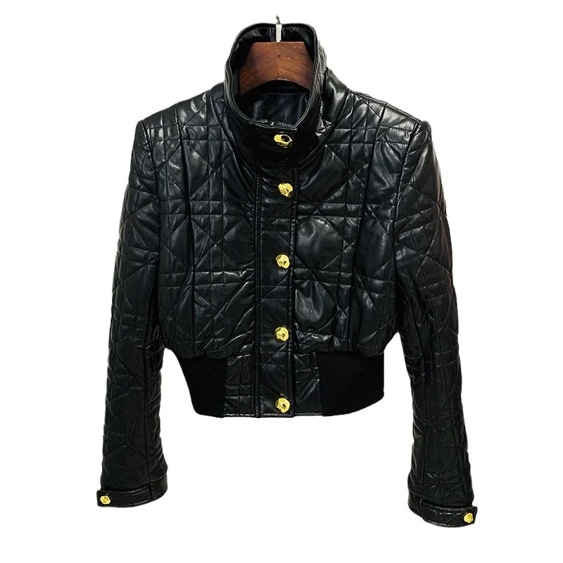 Nigikala Nigikala Offer 2025 New Star Fashion Locomotive Style Collection Waistline Short Leather Jacket Jacket