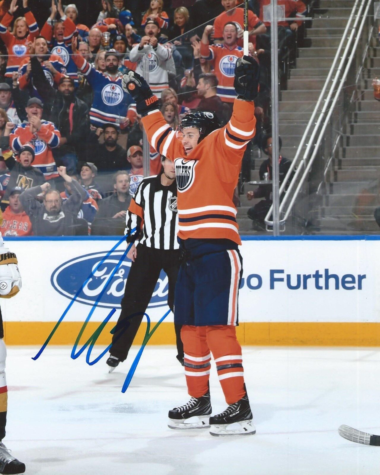 Ty Rattie Signed 8x10 Photo Poster painting Edmonton Oilers Autographed COA E