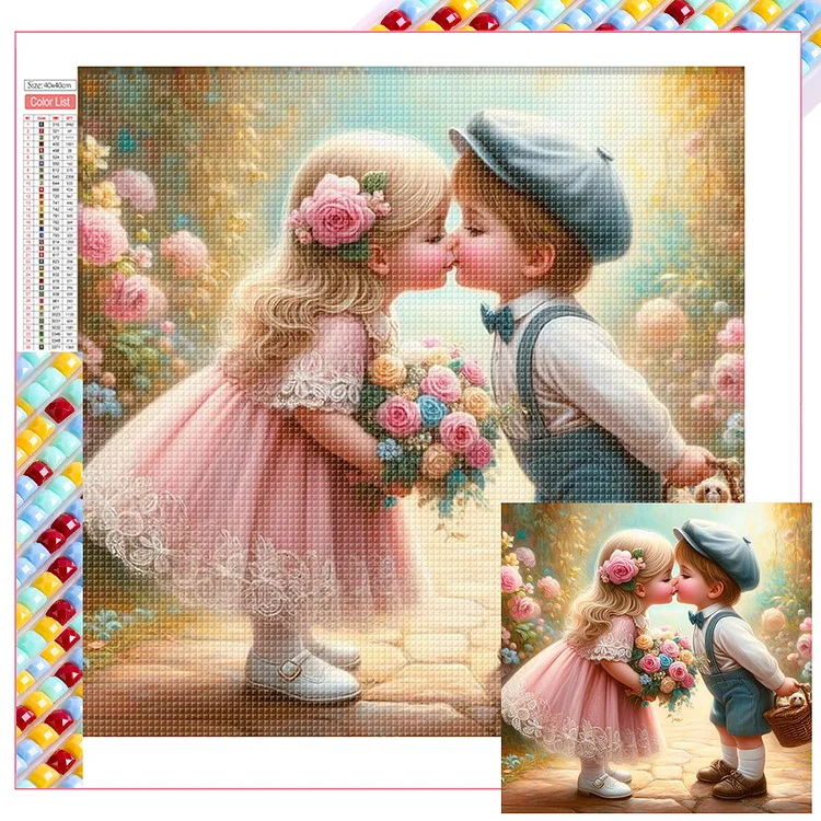 Kiss 40*40CM (Canvas) Full Square Drill Diamond Painting gbfke