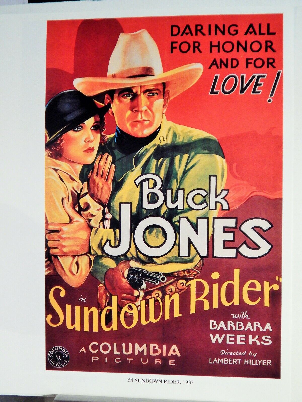 SUNDOWN RIDER / GUN JUSTICE MOVIE POSTER Photo Poster painting HI-DEF(1998 reprint)