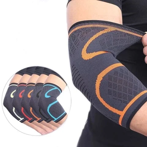 pornhint Pornhint AOLIKES 1PCS Elbow Support Elastic Gym Sport Elbow Protective Pad Absorb Sweat Sport Basketball Arm Sleeve Elbow Brace