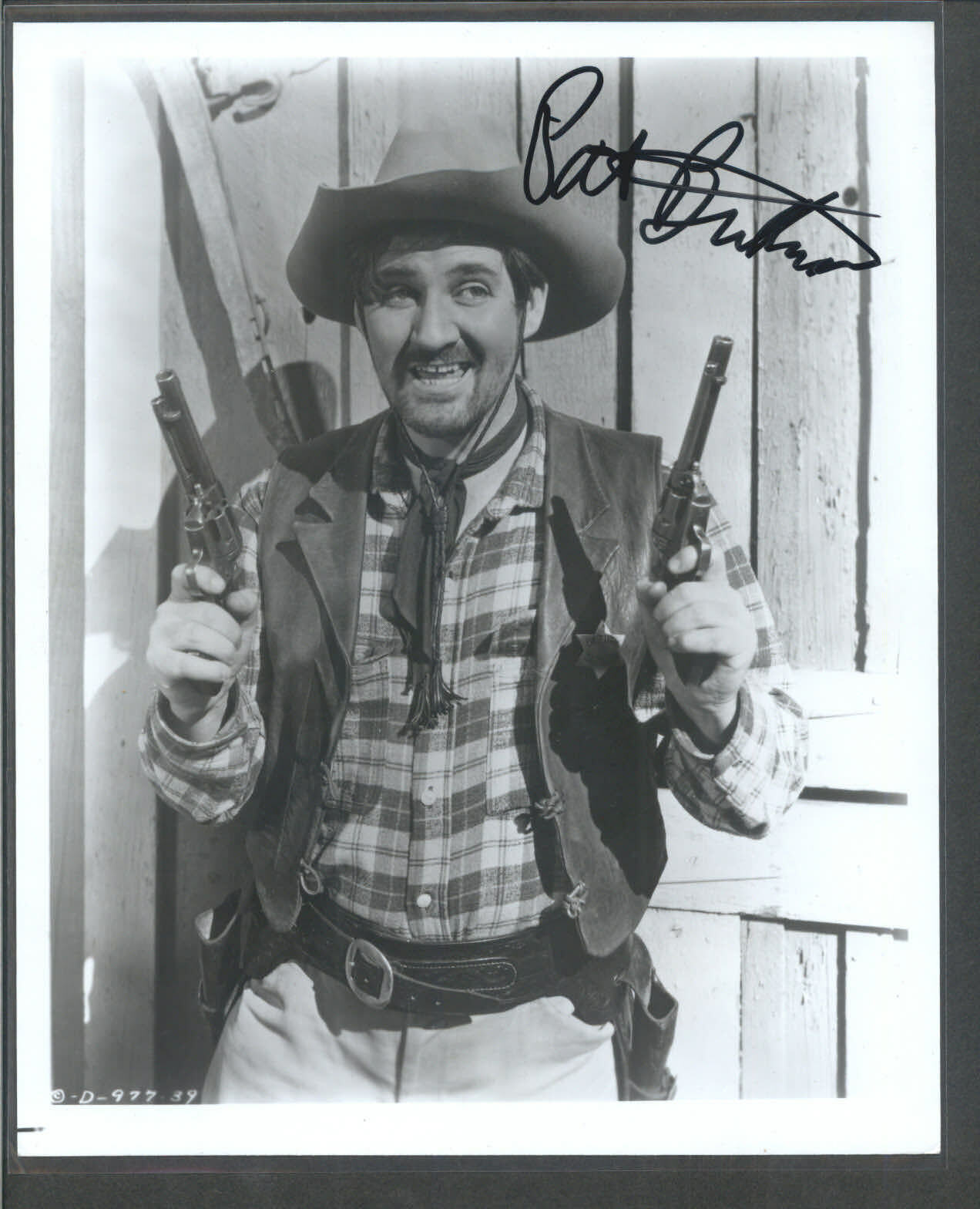 Pat Buttram - Signed Vintage Celebrity Autograph Photo Poster painting - Green Acres