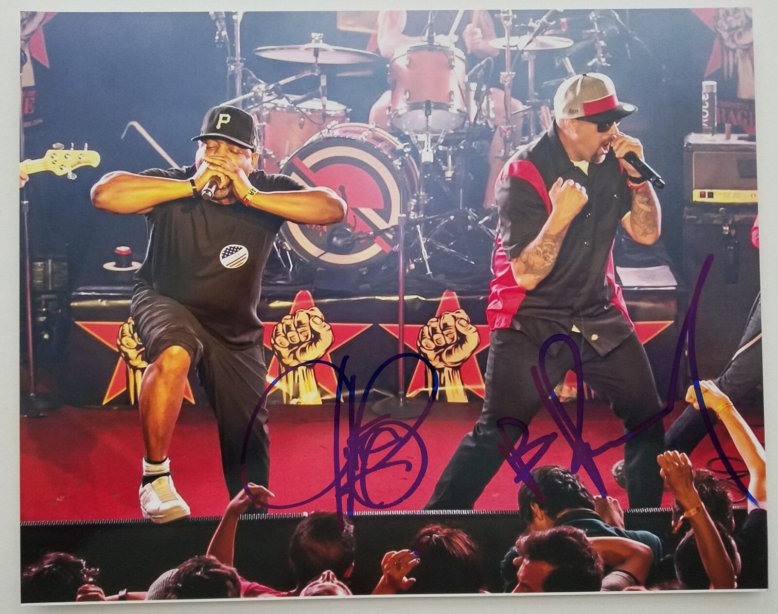 Chuck D & B-Real Signed 8x10 Photo Poster painting Pubic Enemy Cypress Hill Prophets Of Rage RAD