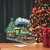 uk.everydayedeals DIY Acrylic Diamond Painting Desktop Tabletop Ornament - Xmas Train Pulling A Tree