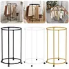 Circular Drying Rack with Wheels Display Hanging Clothes Rack for Clothing Store