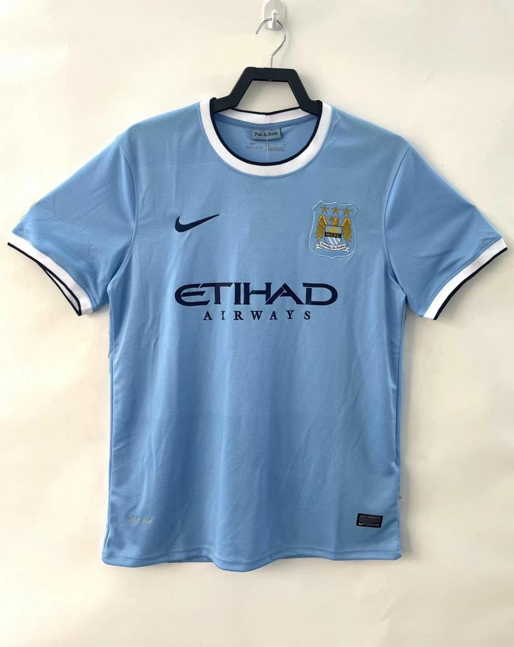 2013-2014 Retro Manchester City Home Football Shirt